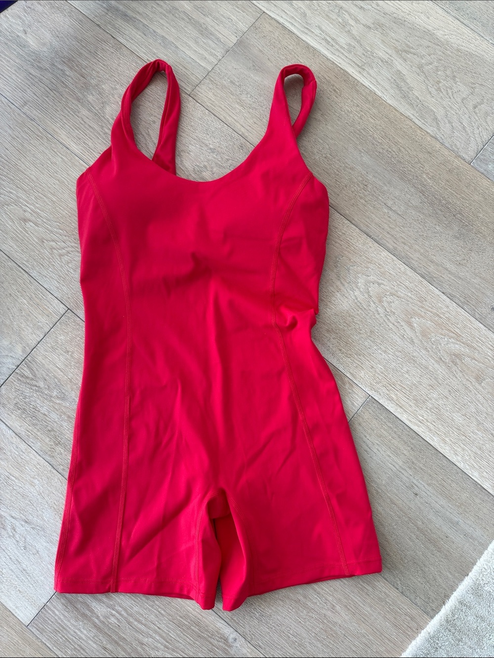 Red One-Piece Active Romper